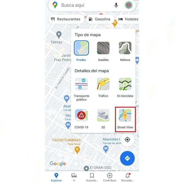 Activa el Street View a través de Google Maps con la ayuda de “Pegman”, el muñeco amarillo de la app que te permite recorrer todo el mundo. 