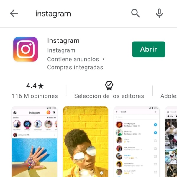 Instagram actualizar aplicación Google Play 