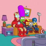 avengers-familia-simpson-sillon