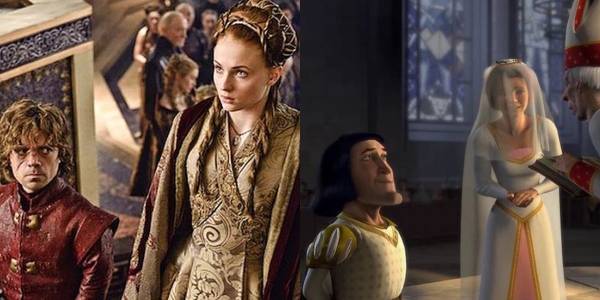 Boda de Sansa Stark y Tyron Lannnister es parecida a la de Fiona y Lord Farquaad.- Blog Hola Telcel 