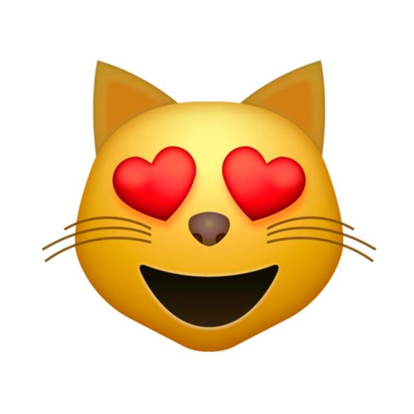 Emoji de gato enamorado en WhatsApp.- Blog Hola Telcel