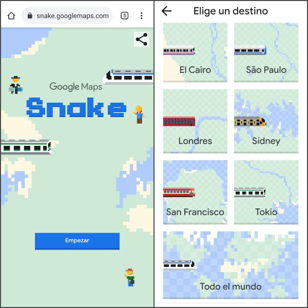 Snake en Google Maps. El clásico juego de la viborita disponible en los mapas.- Blog Hola Telcel 
