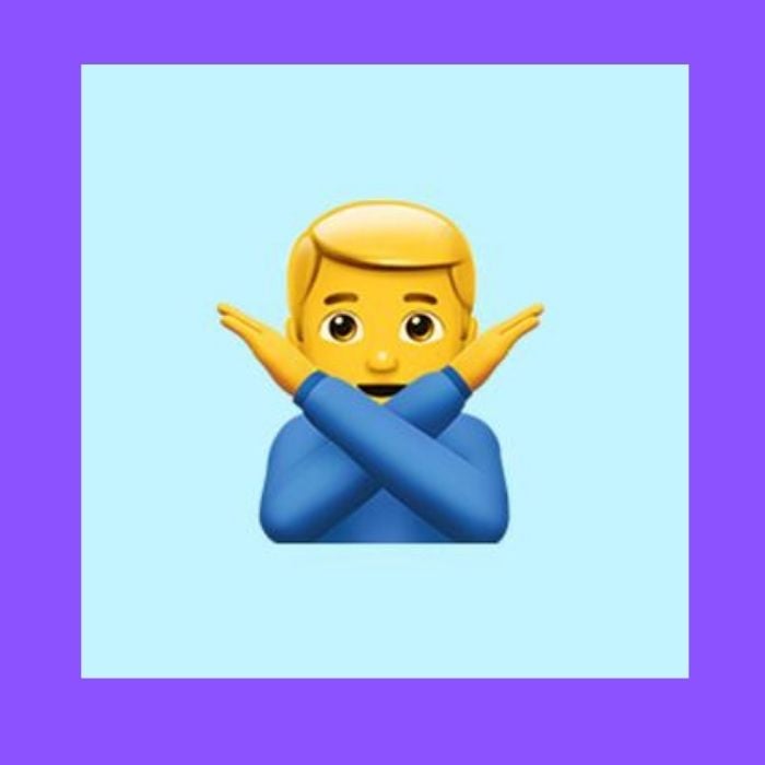 qué significa el emoji de la persona con los brazos cruzados en equis - Blog Hola Telcel
