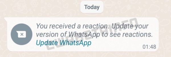Notificación de que alguien ha reaccionado a uno de tus mensajes, como parte de la nueva función de WhatsApp.- Blog Hola Telcel 