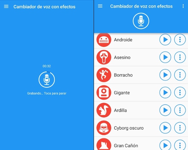 Cambiador de voz con efectos para WhatsApp disponible en Google Play.- Blog Hola Telcel 