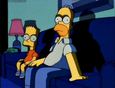Homero y Bart Simpson invitándote a ver todas las temporadas de la serie animada.- Blog Hola Telcel 