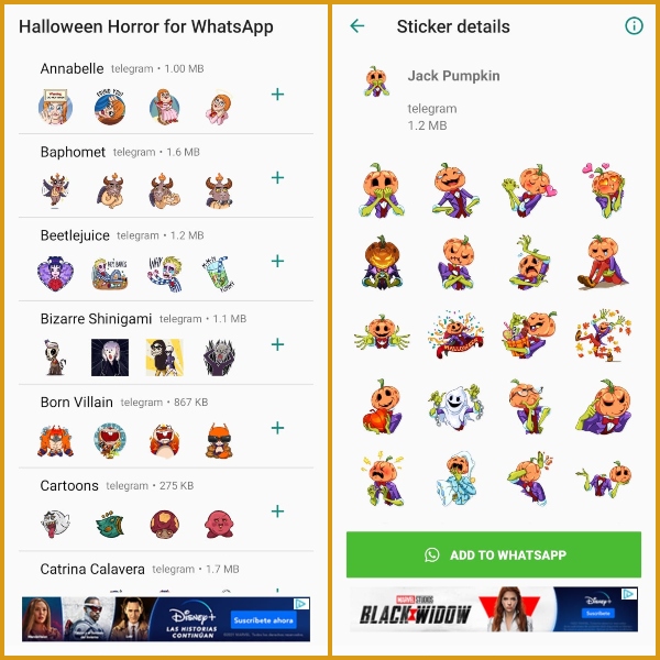 Descarga los mejores stickers de Halloween para WhatsApp desde la aplicación o Google Play.- Blog Hola Telcel 