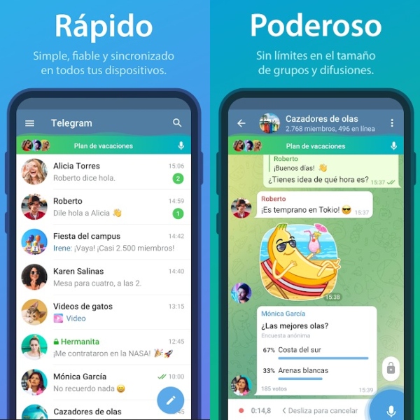 Telegram es una alternativa de utilizar para cuando WhatsApp se cae.- Blog Hola Telcel 