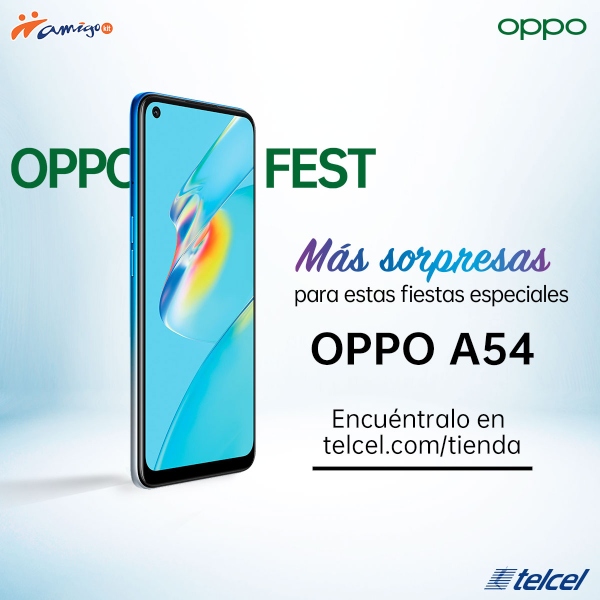 OPPO A54 lo puedes adquirir en Amigo Kit en el OPPO Fest de Telcel.- Blog Hola Telcel 