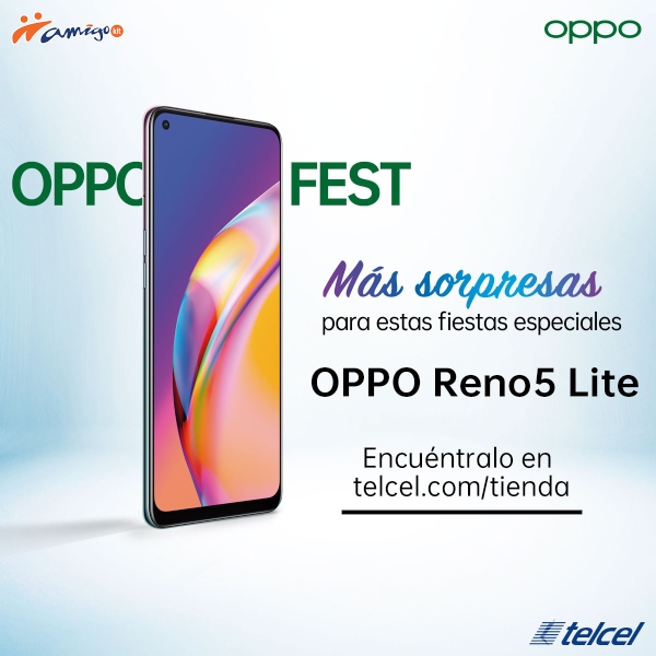 OPPO Reno5 Lite como parte del OPPO Fest de Telcel.- Blog Hola Telcel 