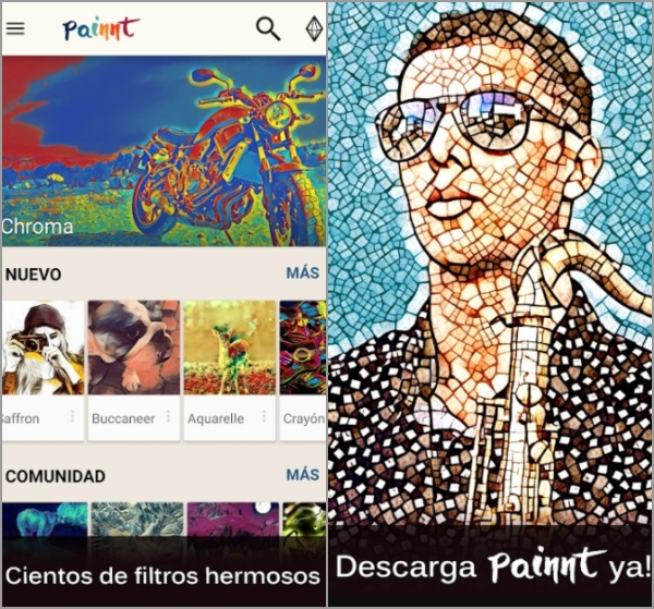 Painnt- Pro Art Filters o Painnt- Art & Cartoon Filters apps para convertir fotos en dibujos y compartirlas en WhatsApp.- Blog Hola Telcel