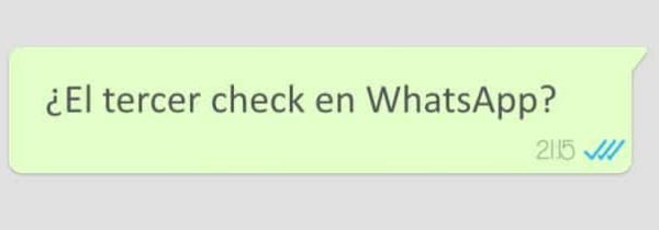Ejemplo de cómo se vería la tercera palomita azul de WhatsApp para informar que alguien ha hecho una captura de pantalla.- Blog Hola Telcel 