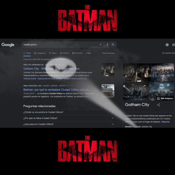 La batiseñal aparece en el buscador de Google por The Batman - Blog Hola Telcel