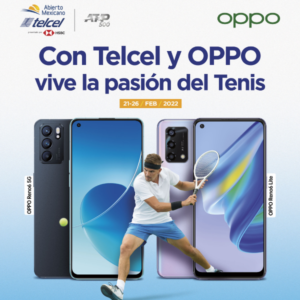 Disfruta del Abierto de Tenis Telcel desde uno de los modelos nuevos de OPPO - Blog Hola Telcel