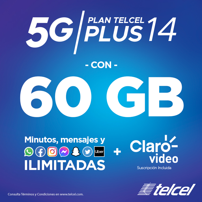 Plan Telcel Plus 5G 14 Mixto - Blog HolaTelcel