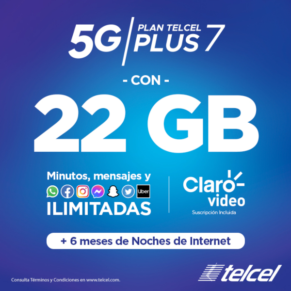 Contrata el Plan Telcel Plus 5G 7 - Blog Hola Telcel