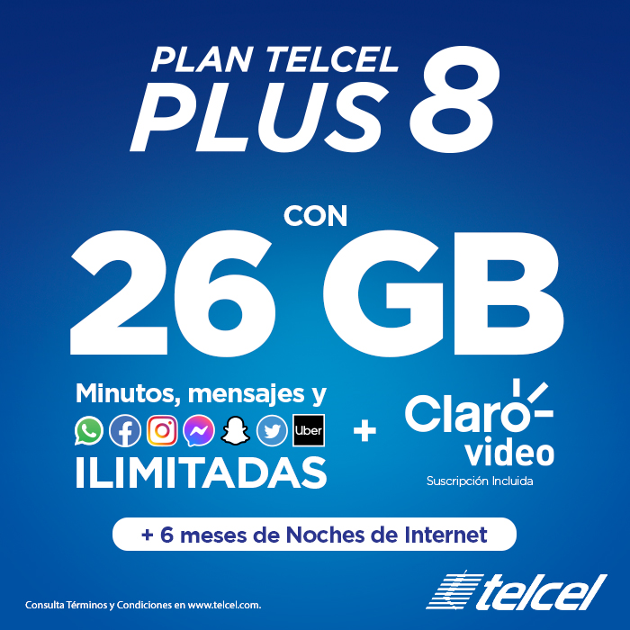 Contrata el Plan Telcel Plus 5G 8 con Noches de Internet - Blog Hola Telcel