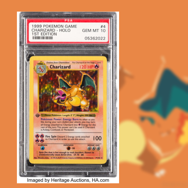 Cartas de Pokémon Charizard subastadas en Heritage Auctions - Blog Hola Telcel 