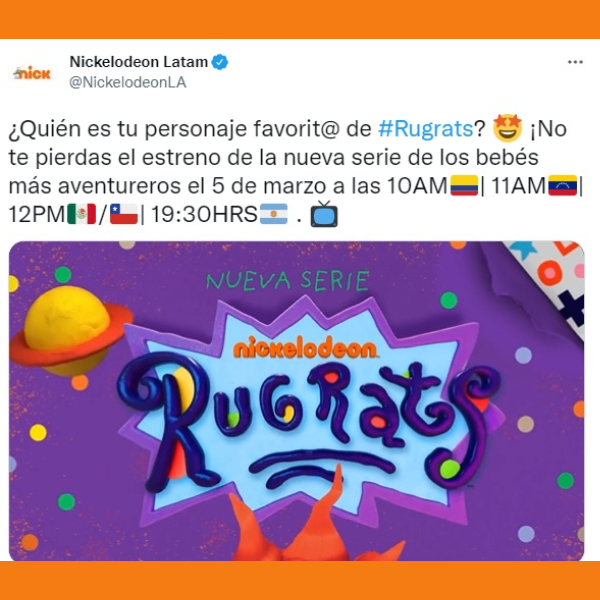 Twitter Nickelodeon Latinoamérica Rugrats - Blog Hola Telcel
