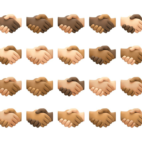 Apretón de manos con diferentes tonos de piel emojis 2022 - Blog Hola Telcel