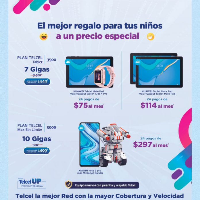 Tablet y smartwatch de regalo para el Día del Niño Planes Telcel - Blog Hola Telcel