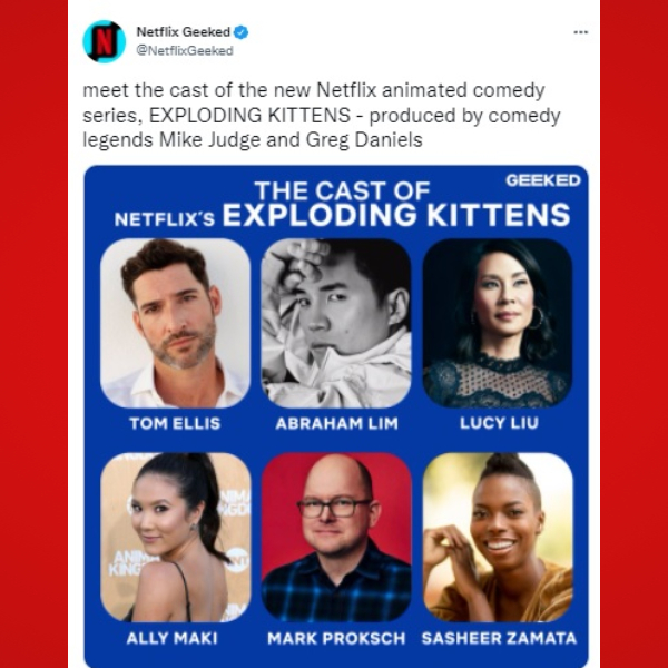 Tom Ellis es parte del reparto de voces de la serie Exploding Kittens de Netflix - Blog Hola Telcel