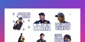 Checo Pérez llegó en primer lugar en forma de stickers.-Blog Hola Telcel