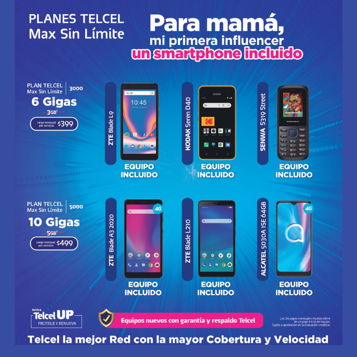 Regala un Plan Telcel Max Sin Límite a mamá este 10 de  Hola  Telcel - Hola Telcel