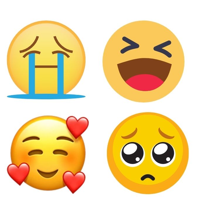 cuatro emojis de WhatsApp para mostrar distintas emociones por medio de mensajes.- Blog Hola Telcel