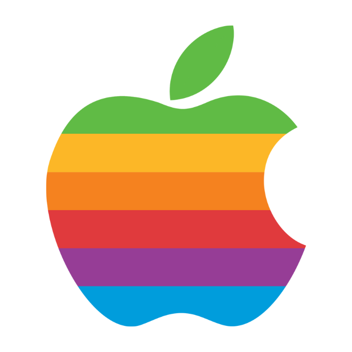 Este es el segundo logo de la marca Apple en diferentes colores.- Blog Hola Telcel