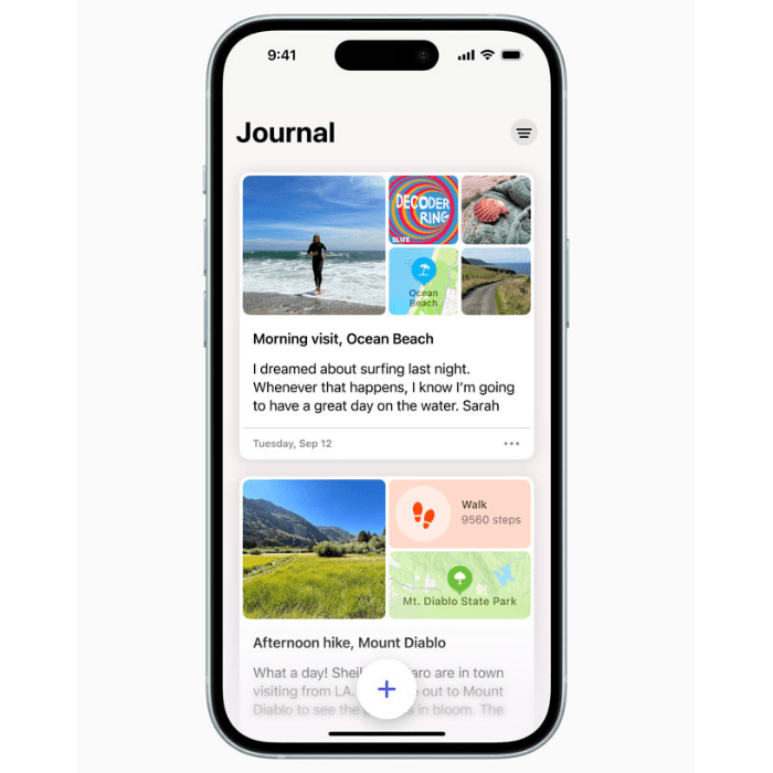 Journal puede ser una de las novedades más importantes que lleguen con iOS 17 antes de que acabe el año.- Blog Hola Telcel