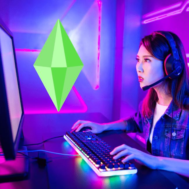Sims 'Gamer' fanática de los juegos de simulación revisando nuestra lista para saber cuáles novedades esperar.- Blog Hola Telcel.