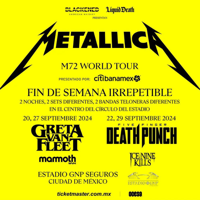 El M72 World Tour de Metallica llega a México.- Blog Hola Telcel