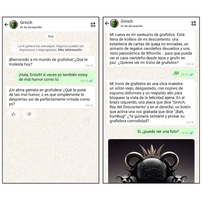 Chat de WhatsApp con el Grinch.- Blog Hola Telcel