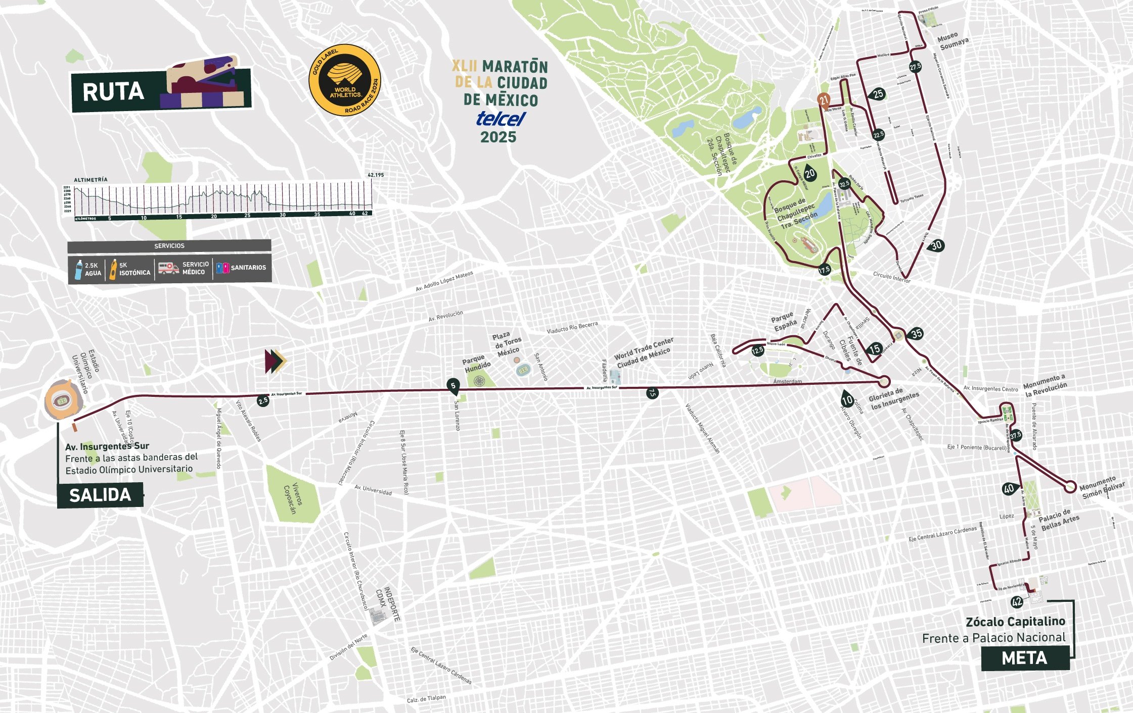 Esta será la ruta del Maratón CDMX 2025 Telcel.- Blog Hola Telcel 