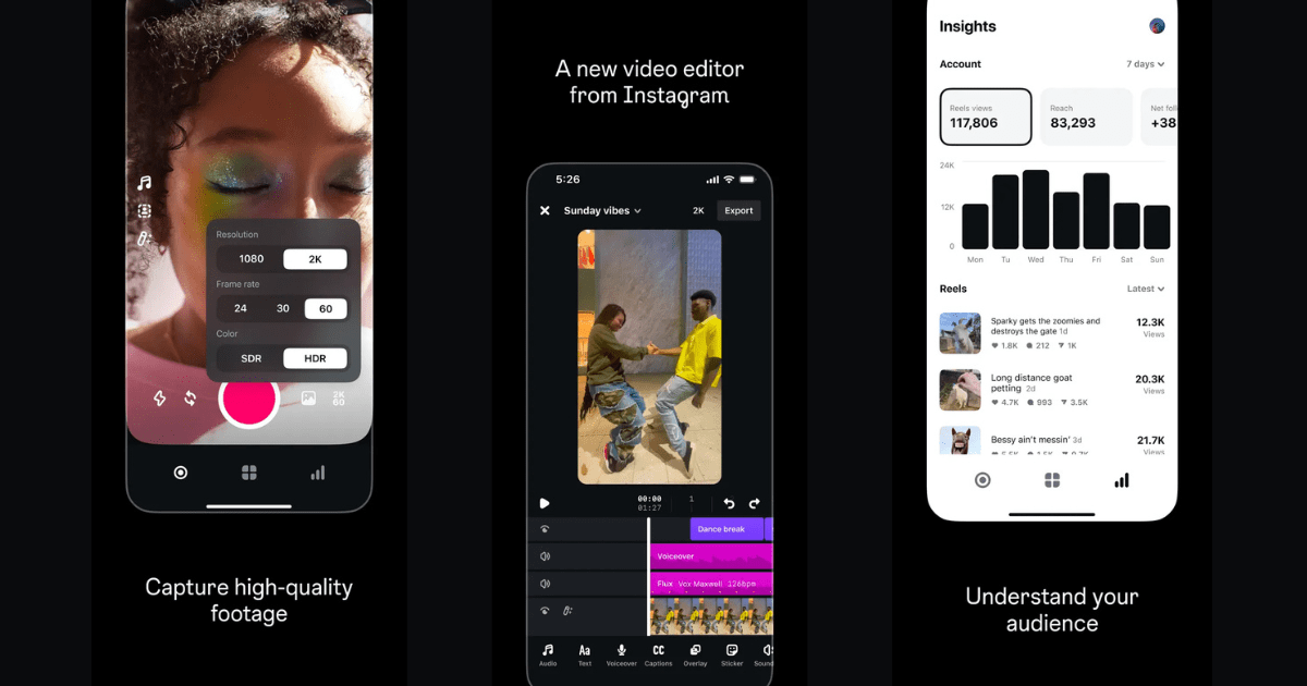 Conoce las diferentes funciones con las que puedes divertirte editando videos con Edits, una app de Instagram.- Blog Hola Telcel 