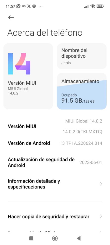 Menú de actualizaciones de Xiaomi en el que puedes buscar la opción de actualizar a HyperOS 2.0 también conocido como Android 15.- Blog Hola Telcel 