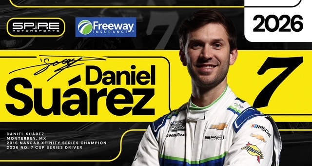 Spire Motorsports ficha a Daniel Suárez para la NASCAR 2026.- Blog Hola Telcel